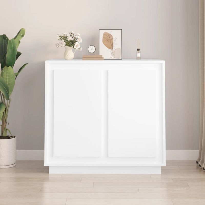 vidaXL - Dressoir - Wit - Bewerkte Hout - 4 Vakken