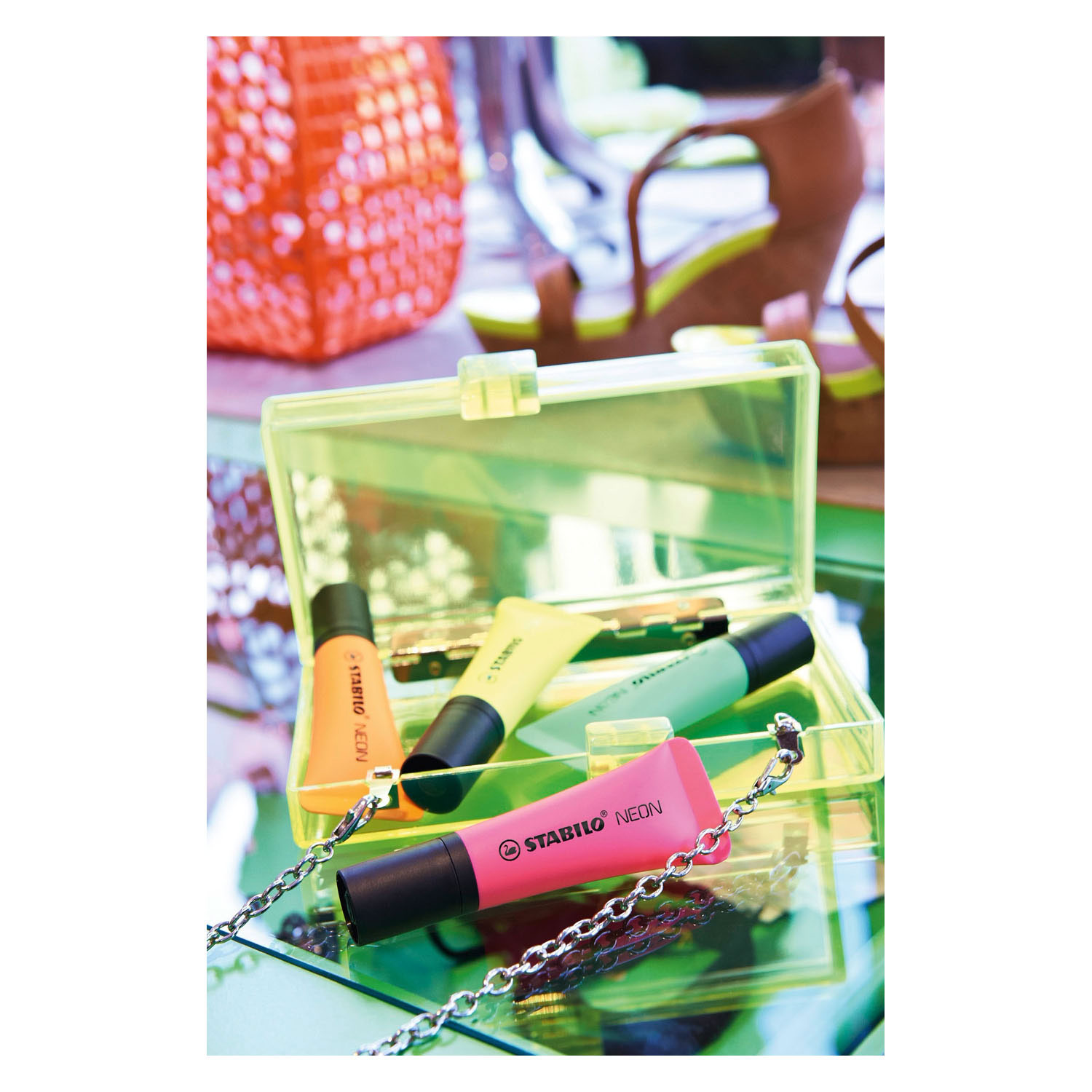 STABILO NEON - Markeerstift - Set Met 4 Stuks