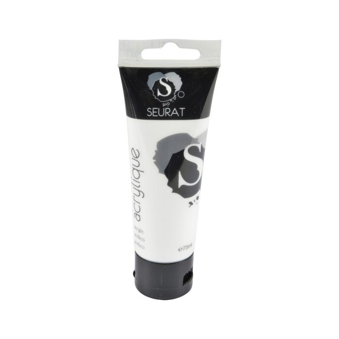 PEINTURE ACRYLIQUE TUBE 75ML BLANC TITANE