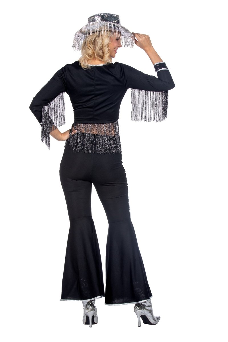 Western Kostuum Zwart Dames Glamorous Franjes 2 delig