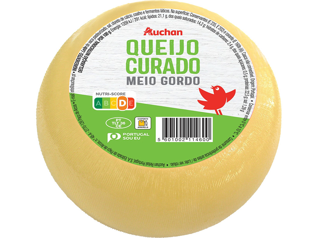 QUEIJO CURADO AUCHAN MEIO GORDO MERENDEIRA UN