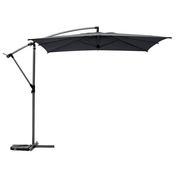 Parasol déporté carré inclinable MANOA Ardoise