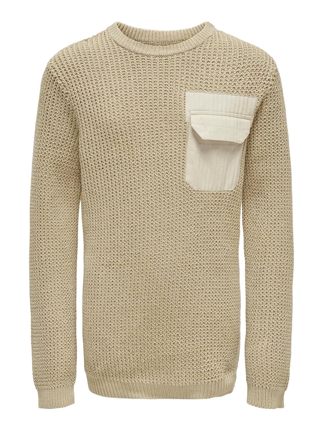 KOBBOB Strickpullover White Pepper