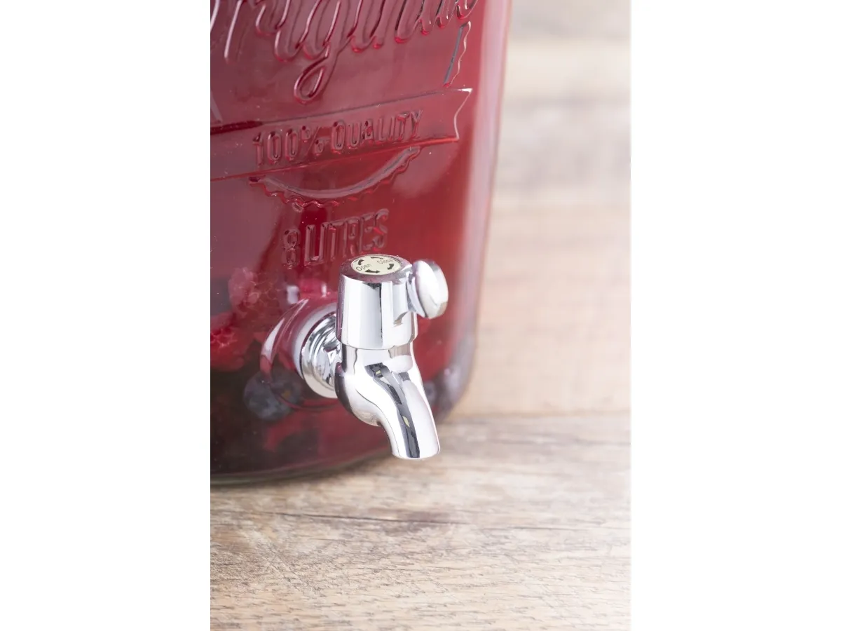 Glasbeholder med taphane Kilner 8 ltr Ø28xH36 cm,stk