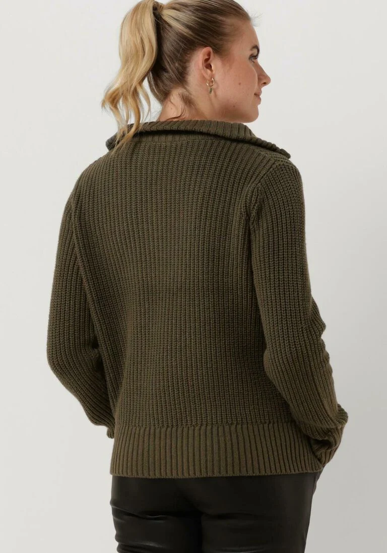 CC HEART groene cc heart trui avery zip knit sweater