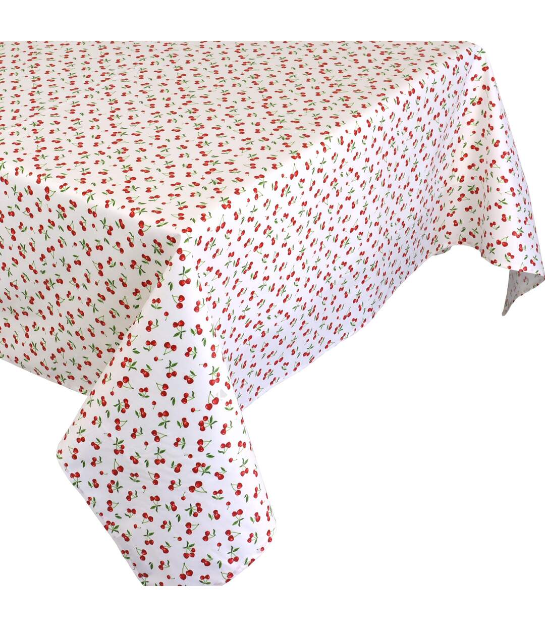 Nappe carrée enduit 80x80 cm CERISES bleu Marine