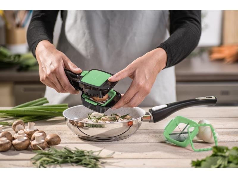 Genius Gemüseschneider Nicer Dicer Quick 7-teilig, Grün Gemüseschneider