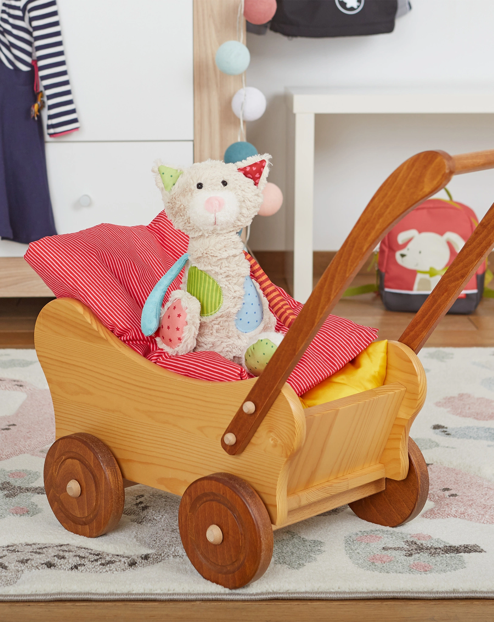 Patchwork Kuscheltier KATZE in bunt