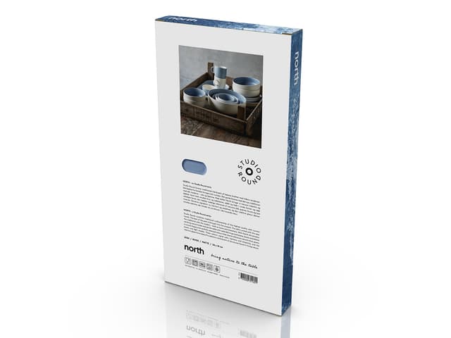 Studio Round Serveringsfad Matte white/Matte river