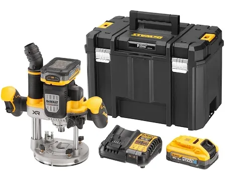 DeWALT DCW620H2-QW, Fod til justering af fræsedybde, Sort, Gul, 23000 rpm, 8 (5/16