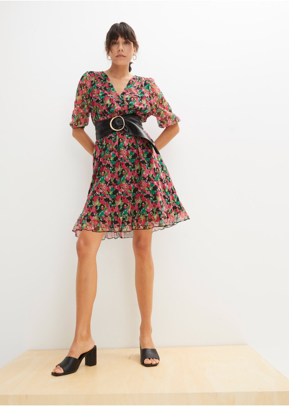 Robe en mesh imprimée
