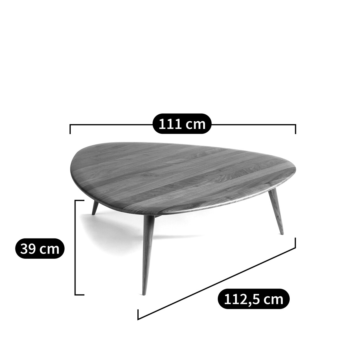 AM.PM<br>Mesa de nogueira maciça, Théoleine, modelo grande
