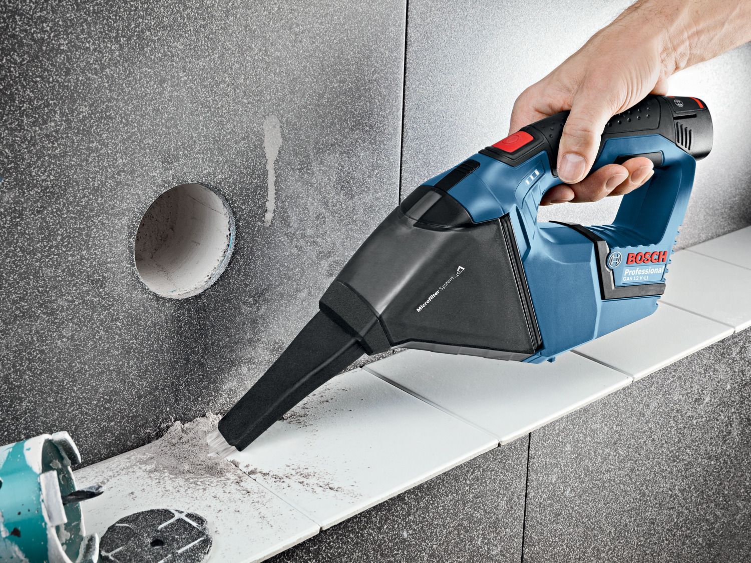 Bosch Professional GAS 12V Accu handstofzuiger 12V Basic Body in L-Boxx - 06019E3001