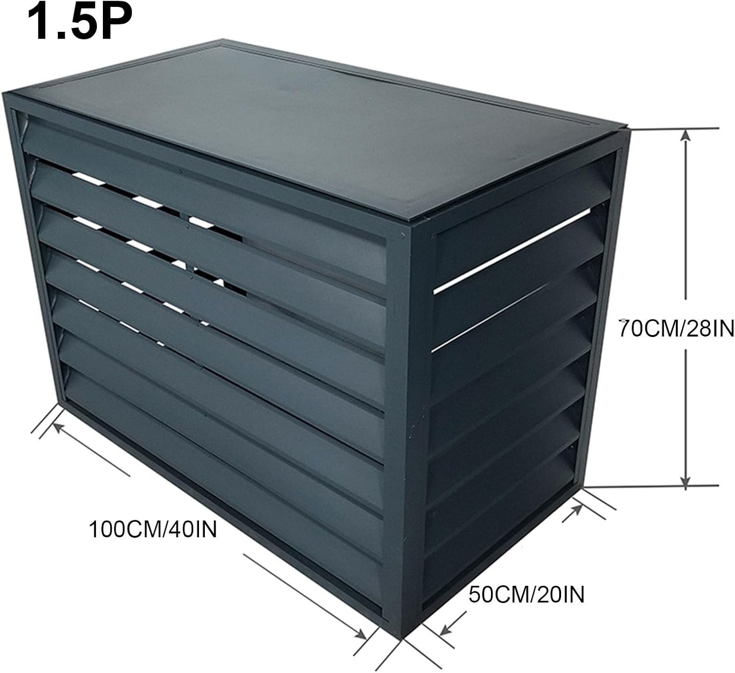 Aluminium-Abdeckung für Klimaanlagen und Wärmepumpen, Abdeckung für Mini-Split-Klimaanlagen für Außengeräte, Diebstahlsichere, robuste Aluminium-AC-Abdeckungen, Außenmaterial, Geeignet für d