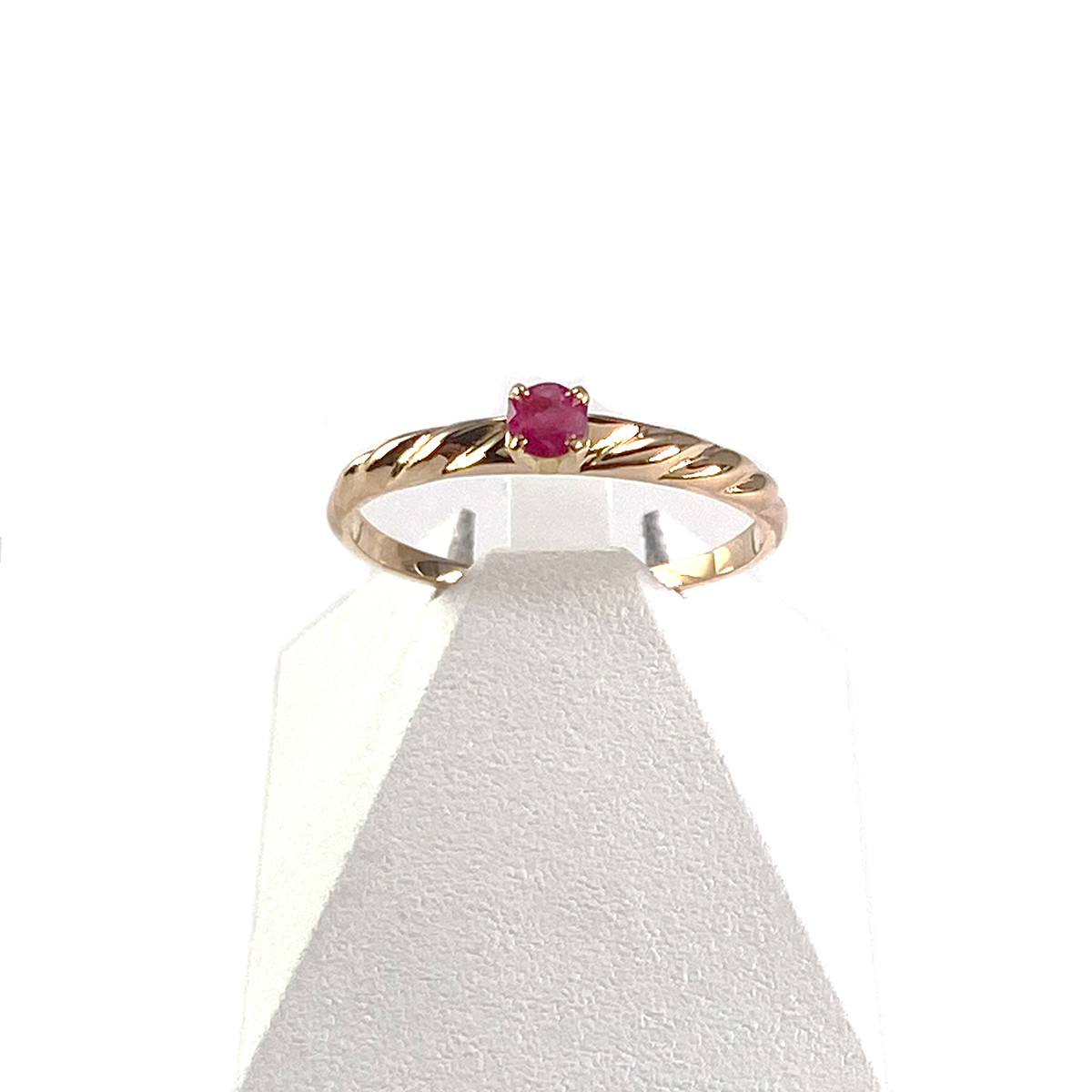 Bague d'occasion or 750 jaune rubis