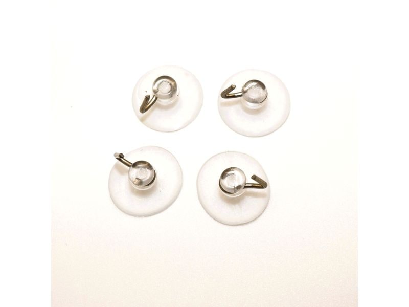 HobbyFun Saugnapf mit Haken 5 Stück, Transparent Saugnäpfe