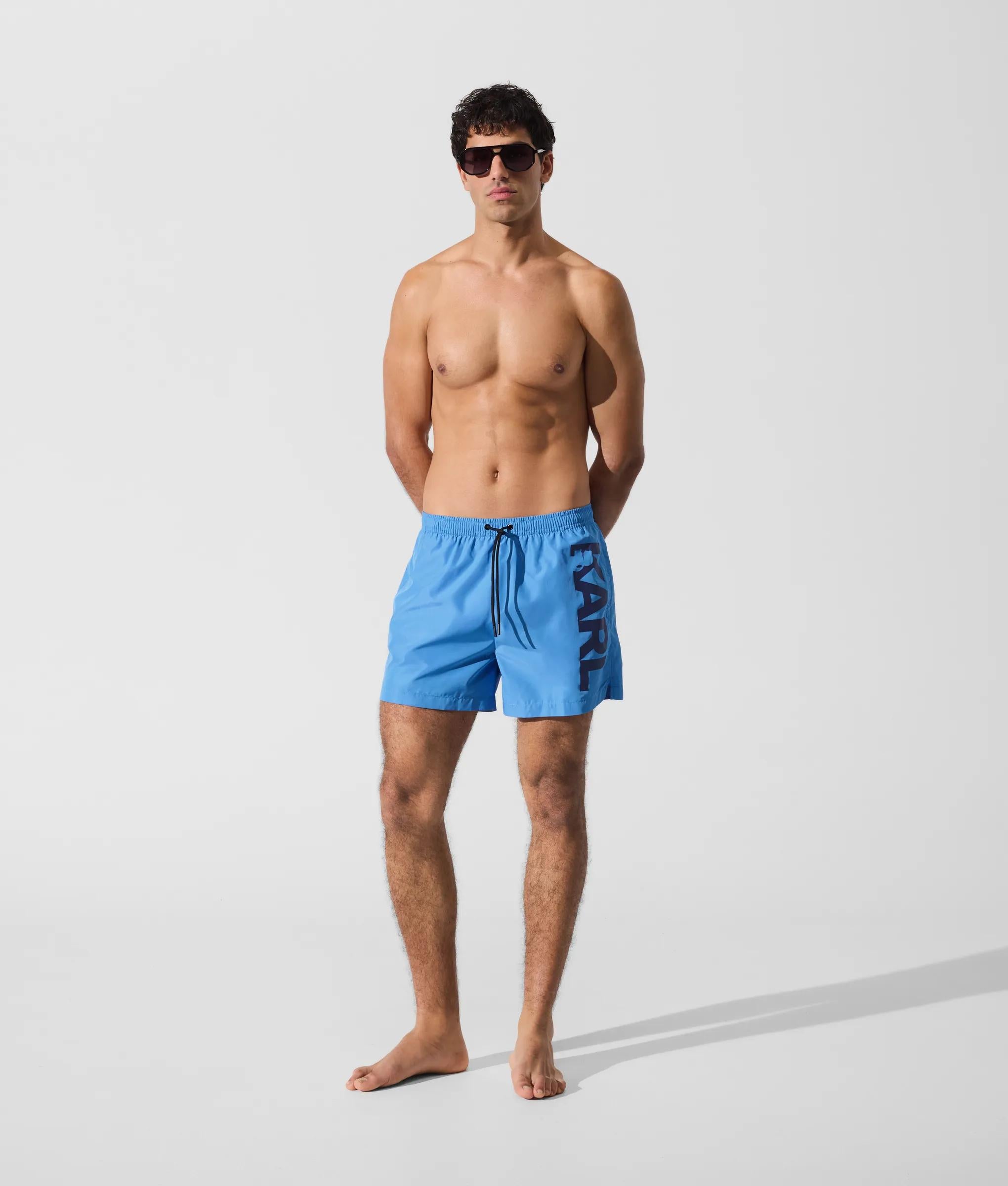 Korte boardshort met logo