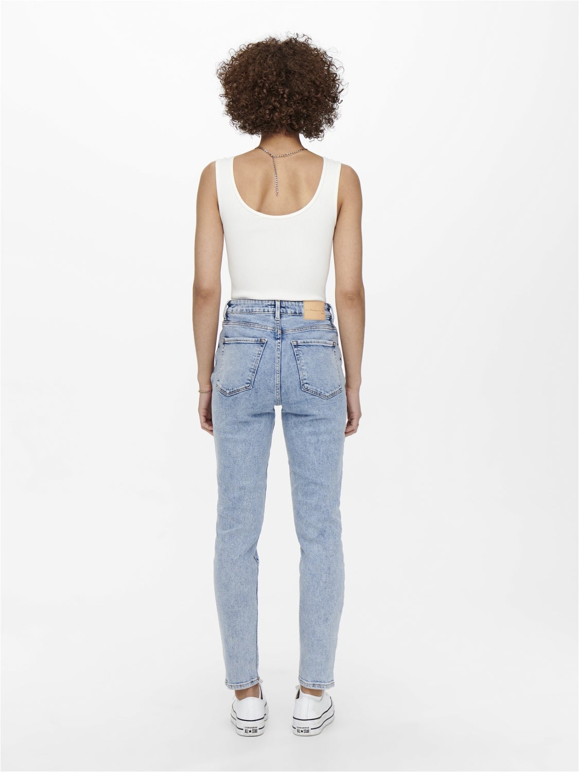 ONLEMILY Hohe Taille Gerade geschnitten Jeans Light Blue Denim