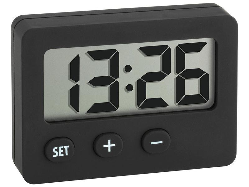TFA Dostmann Digitaluhr mit griffiger Gummibeschichtung Sch Digitale Uhr mit Befestigungsmagnet