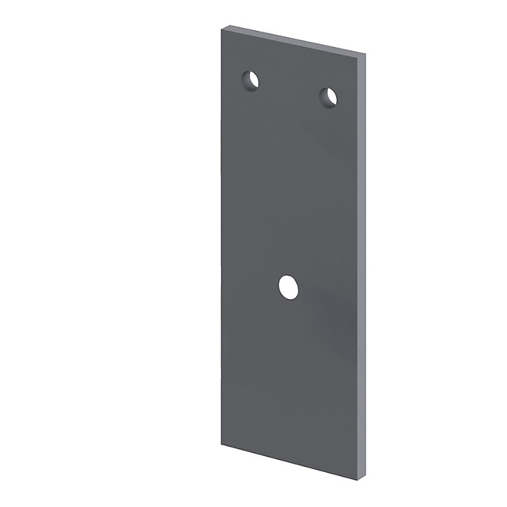 Lot de 2 supports de fixation droit pour joue de rail gris Caraway Innovo GoodHome
