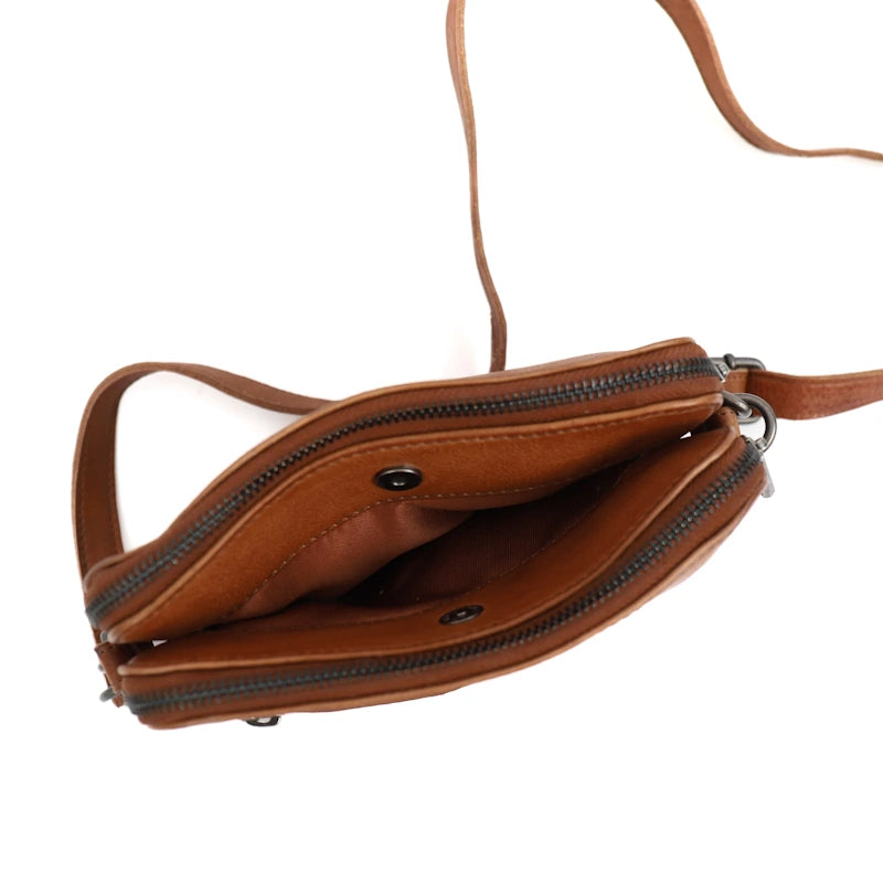 Bear Design Unisex Schoudertas Simon Cognac