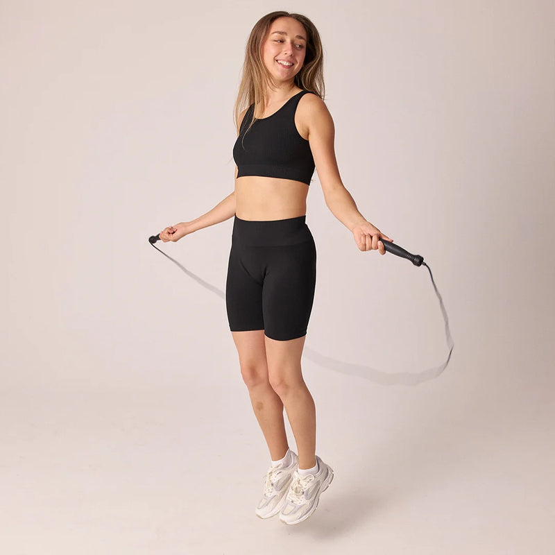 Radlerhose Seamless Damen Schwarz