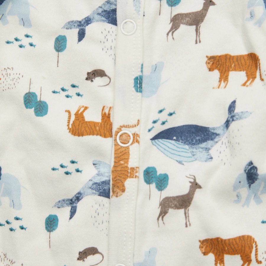 LITTLE Pyjama New Melange Whale petrol
