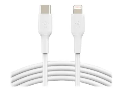 Belkin BoostCharge - Lightning-kabel - Lightning han til USB han - 3 m - hvid