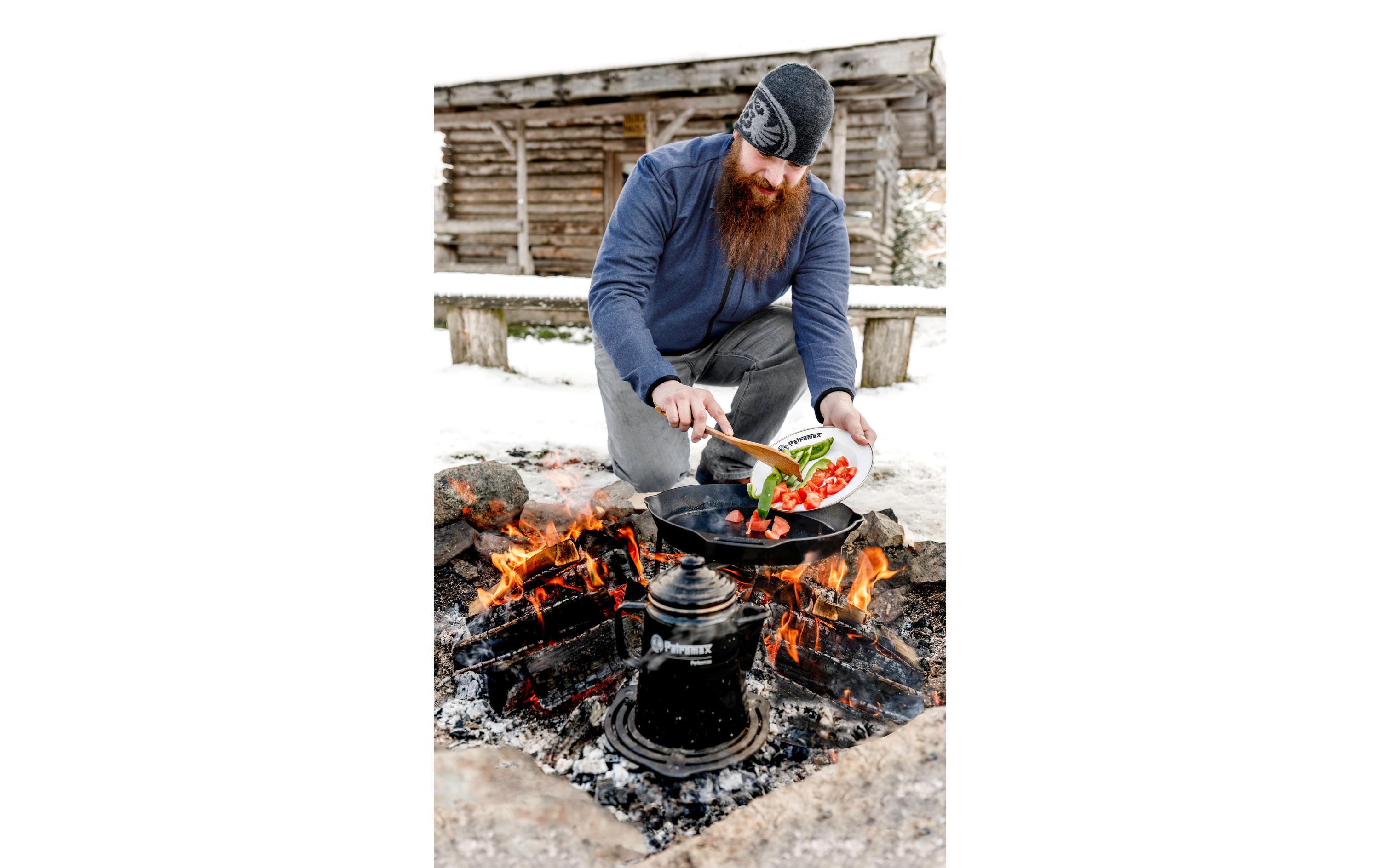 Outdoor-Teller Emaille 2-er Set, WeissCamping-Teller