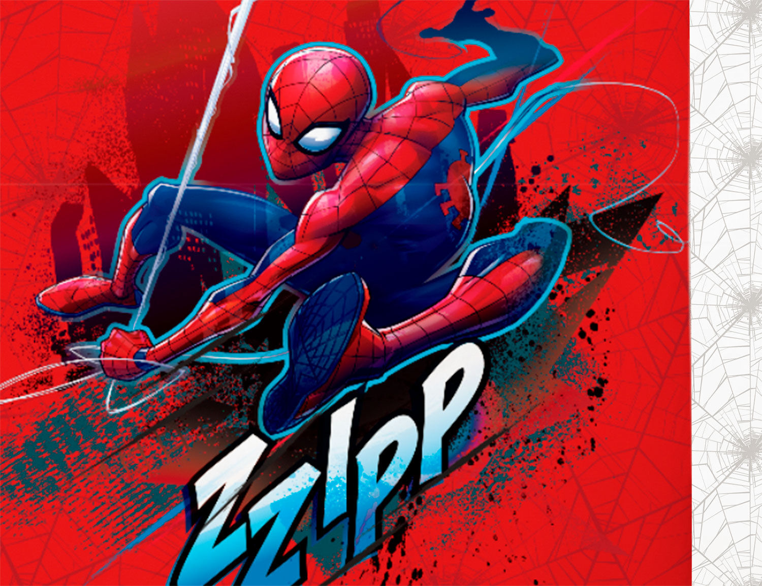 Bettwäsche mit Spiderman und Schriftzug 