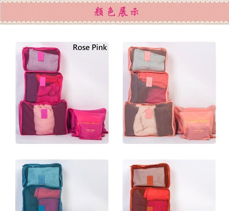 Evorest Bags - Set van 6: Reisorganizers