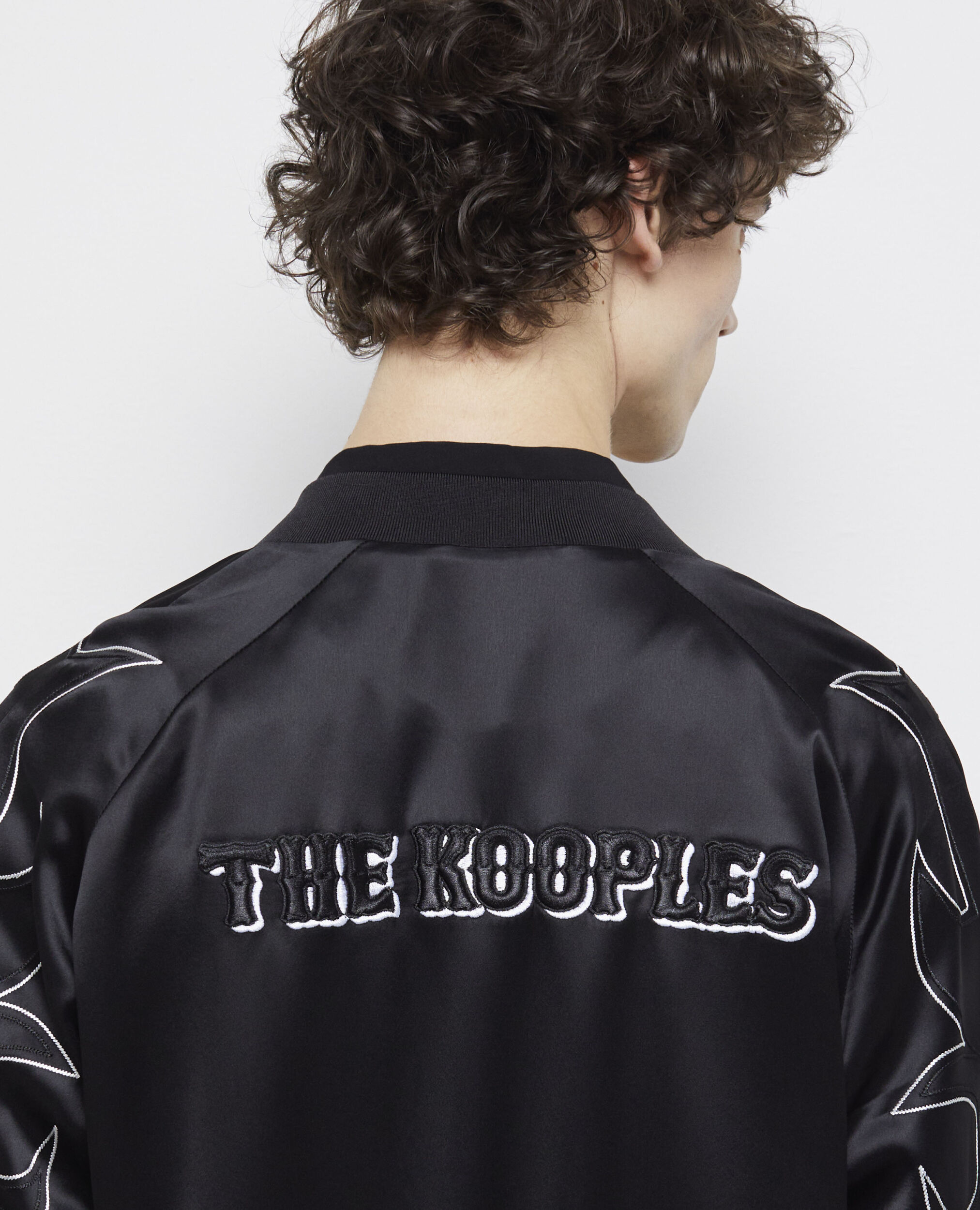 Blouson Teddy noir avec broderies Western