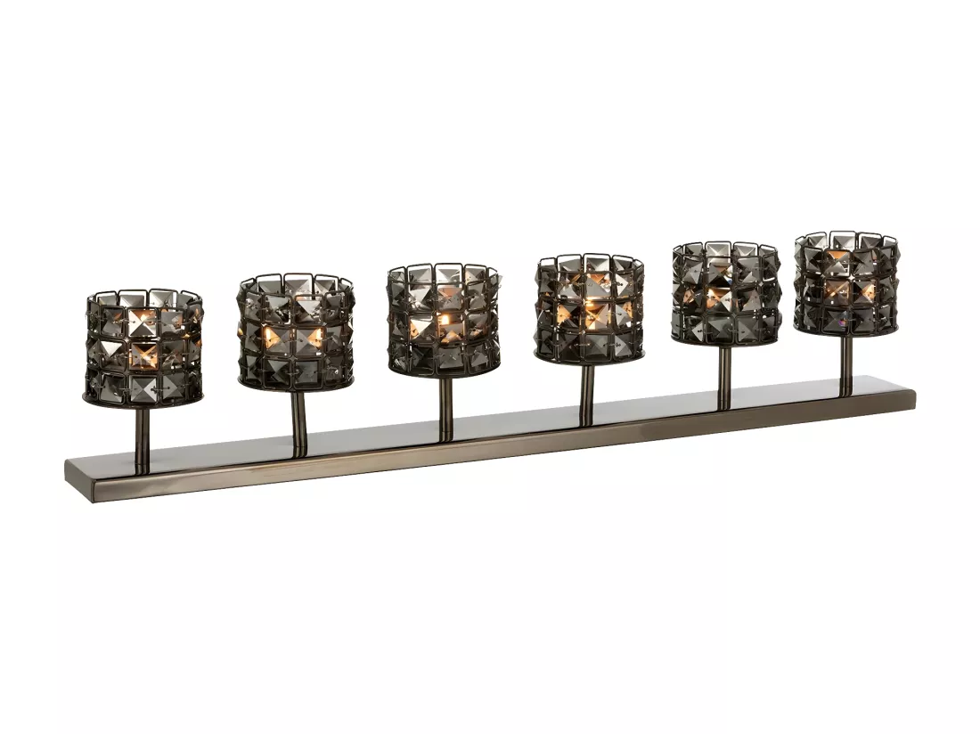 Lot de 6 Photophores avec Cristaux 