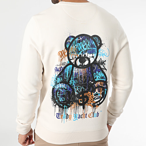 Sweat Crewneck Art Series Dripping Blue Beige