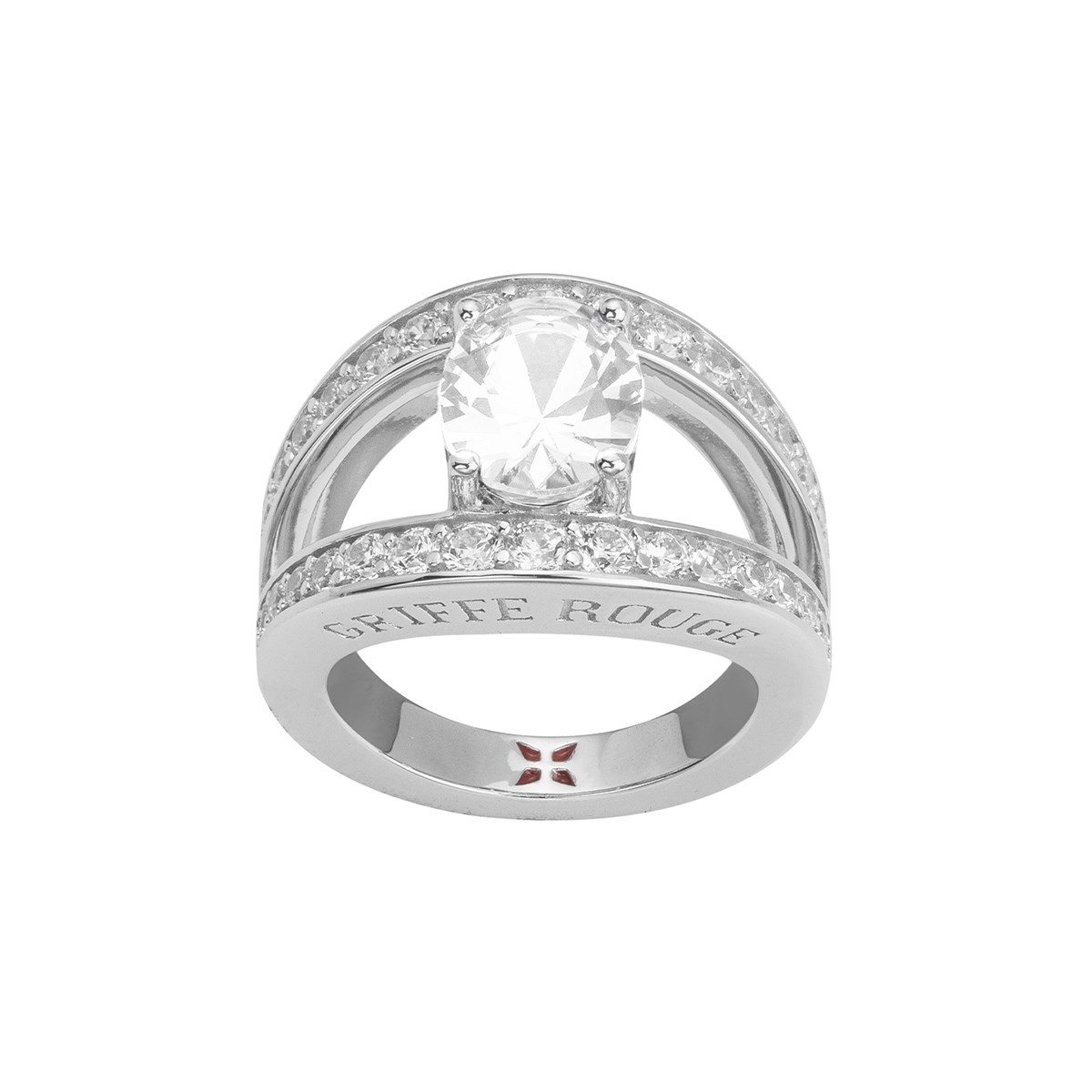Bague Catherine en Argent avec oxyde de zirconium blanc