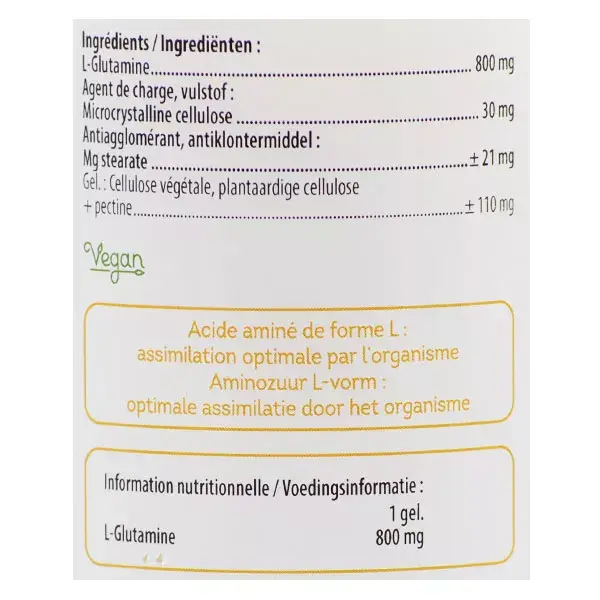Be-Life L-Glutamin 800 120 gélules