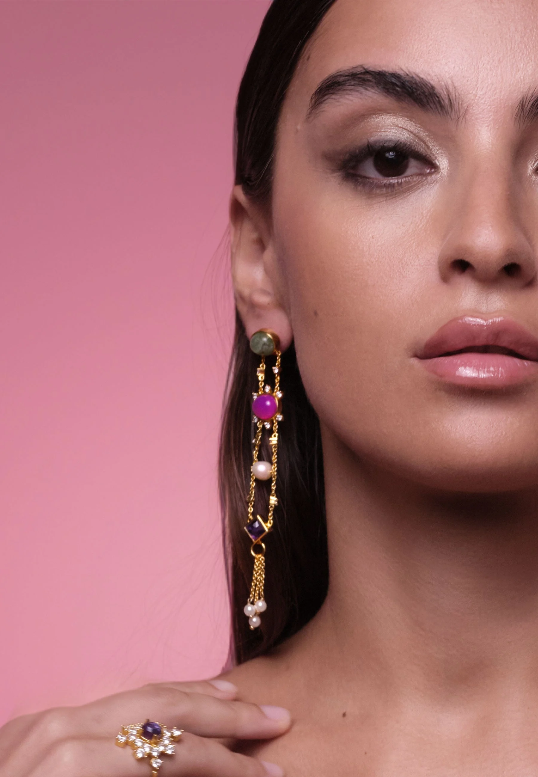 Boucles d'oreilles galatea multicolore | Multicolore