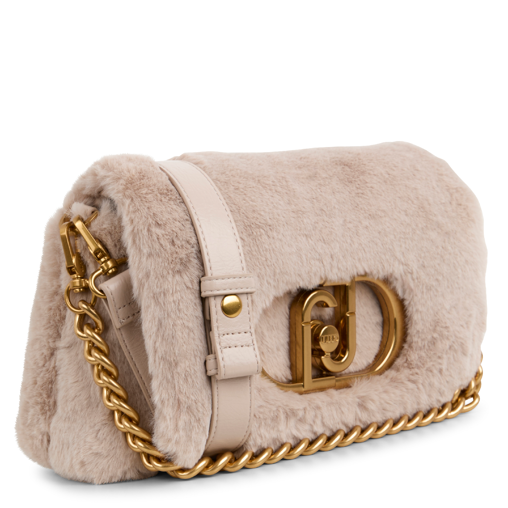 Sac bandoulière en fourrure synthétique | Beige