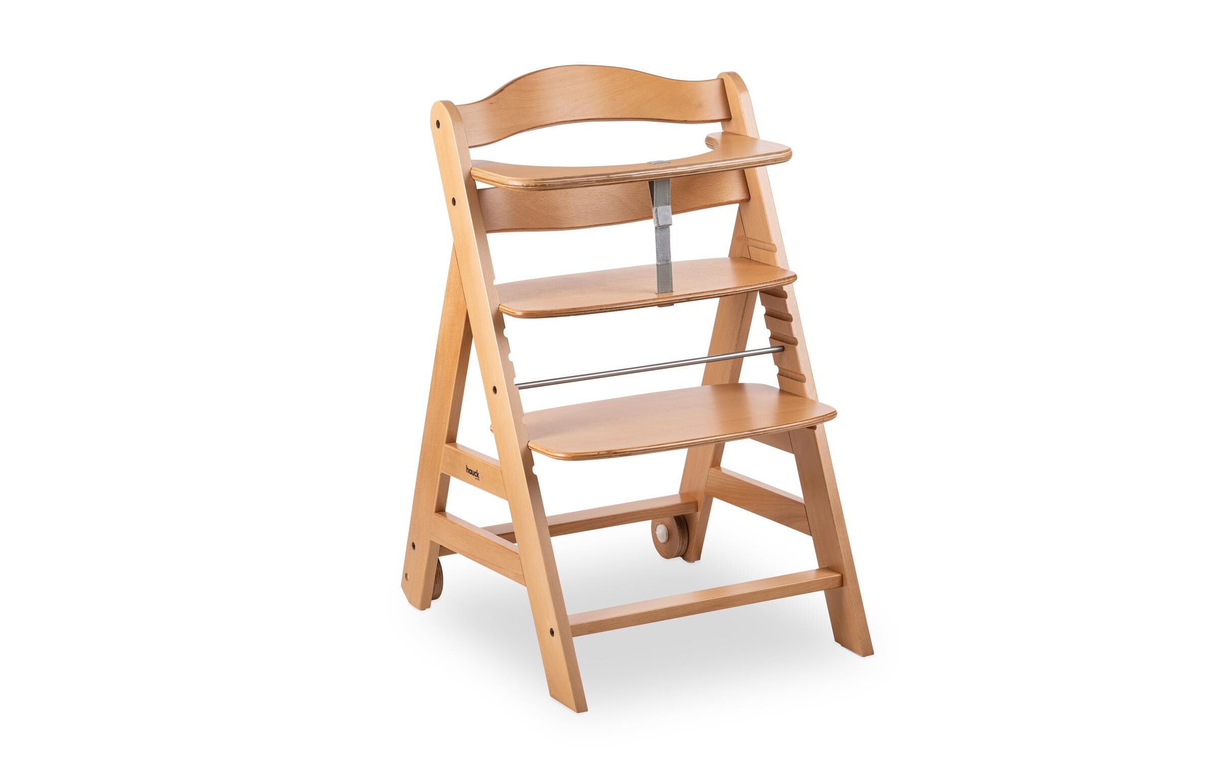 Treppenhochstuhl Beta+ Natural<br>Kippsicheres und mitwachsendes Holzhochstuhlset