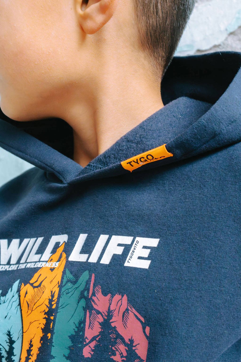 TYGO & vito hoodie donkerblauw