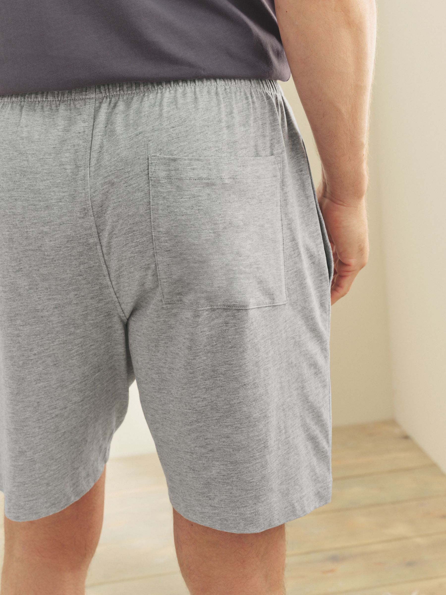 Lila/grijs gemêleerd - Jersey pyjama met korte mouwen