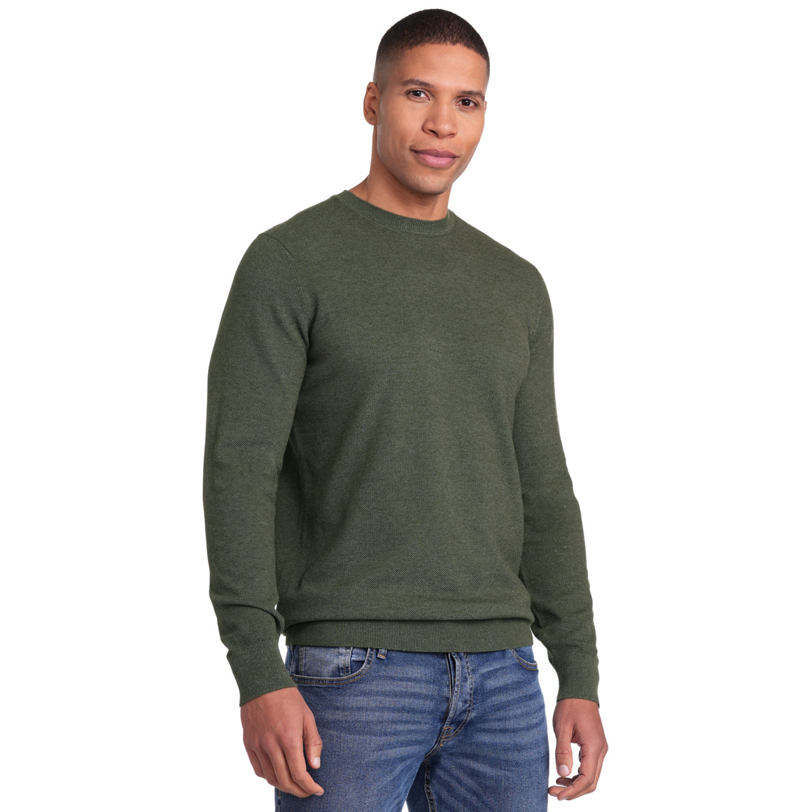 VanVaan Herren Feinstrickpullover unifarben dunkelgrün
