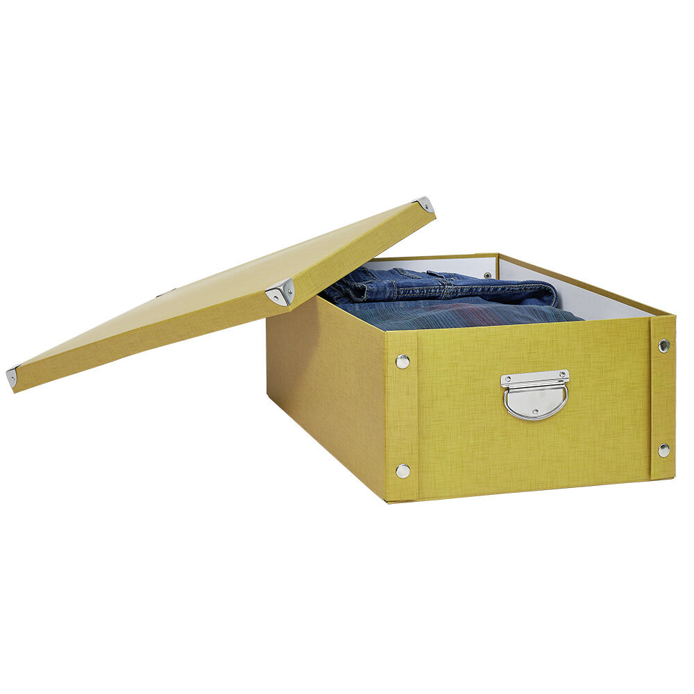 Boîte de rangement en carton  - 51x34xH18,5 cm