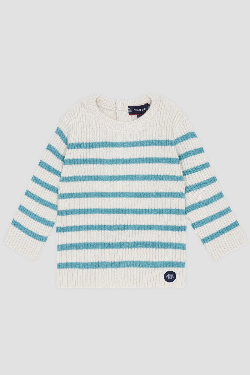 Pull rayé Baby - laine et cachemire
