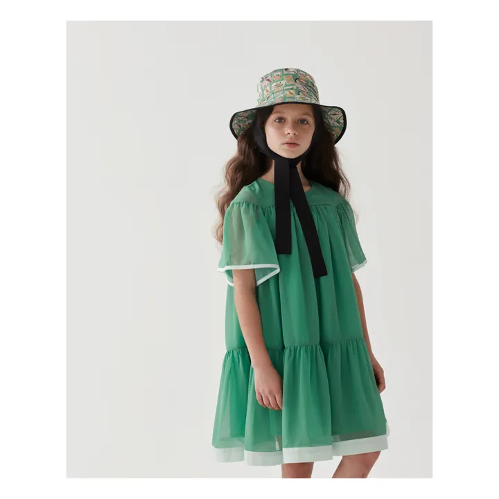 The Middle Daughter Robe Mousseline de Coton | Vert