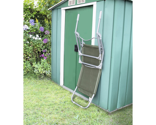 Garden Place Bella ligstoel met stof, opvouwbaar, khaki