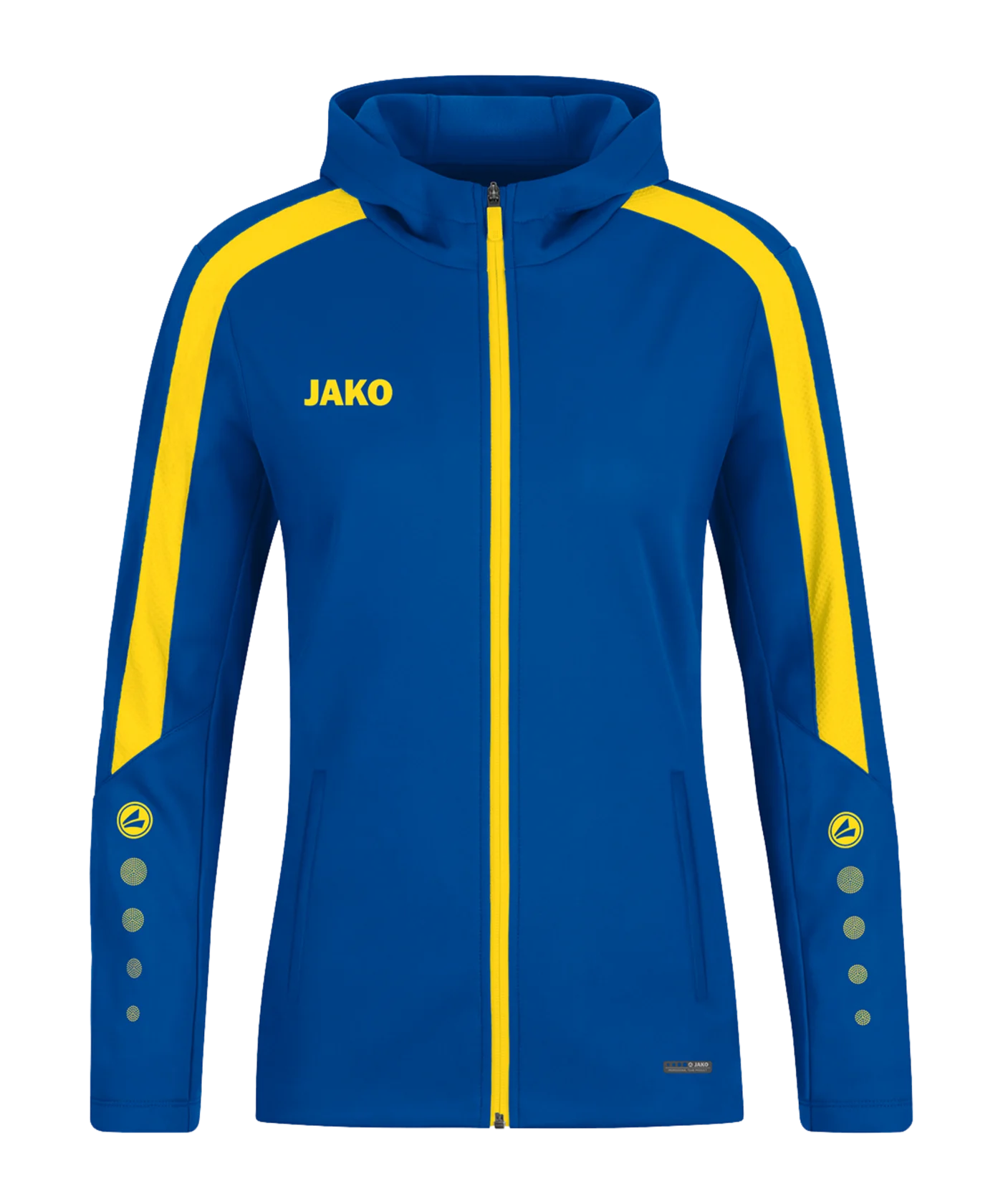 JAKO Power Kapuzenjacke Damen Blau Gelb F404