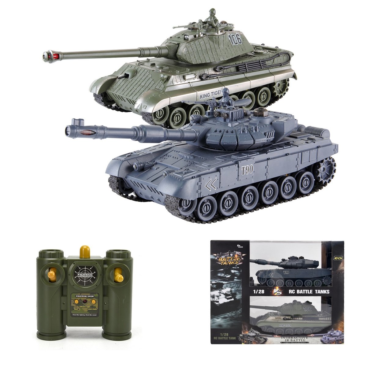 Coffret de 2 tanks radiocommandés