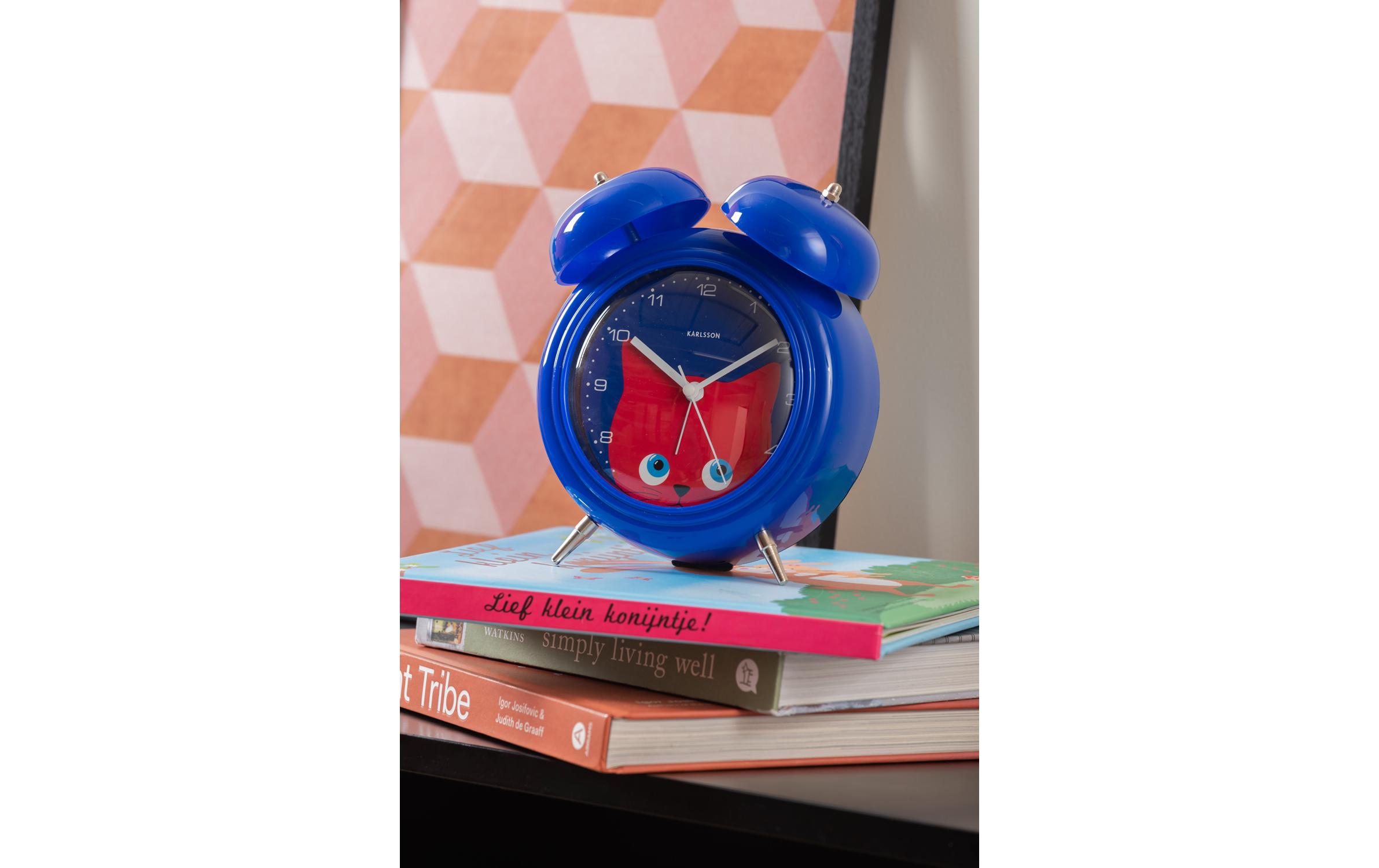 Wecker Katze DunkelblauKinder Analog-Wecker