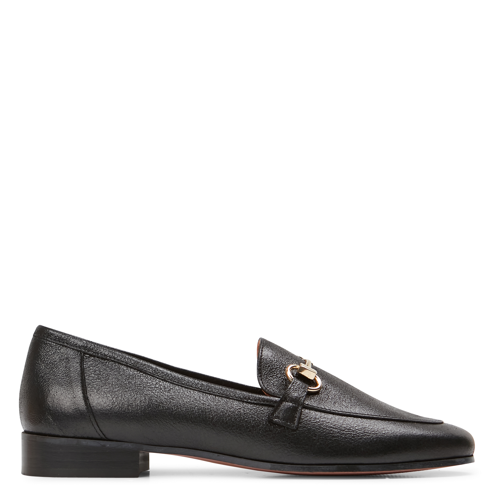 CLEMENCE - Mocassins en cuir métallisé | Noir